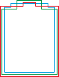 Borders and Frames Clipart: Stylish Red and Blue Borders for Creative Projects