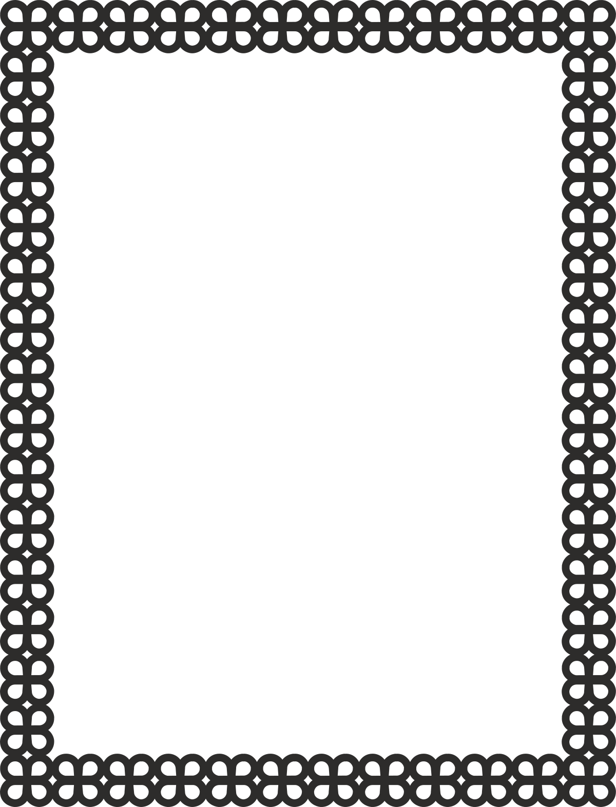 Elegant Black Square Frame with Ornate Patterns - Clipart for Creative Designs
