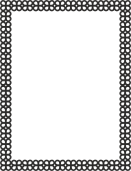 Elegant Black Square Frame with Ornate Patterns - Clipart for Creative Designs