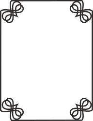 Elegant Black and White Borders and Frames with Bow - Clipart Collection