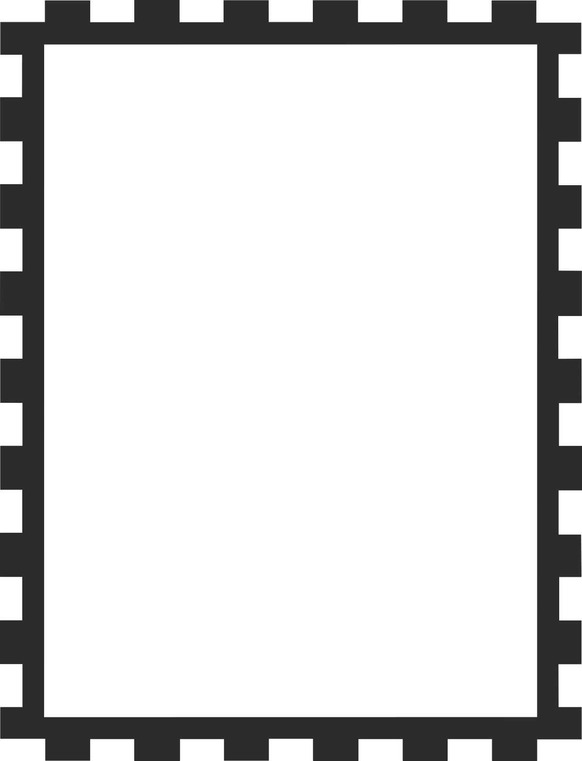 Stylish Black Background Square Frame Clipart for Creative Borders and Designs