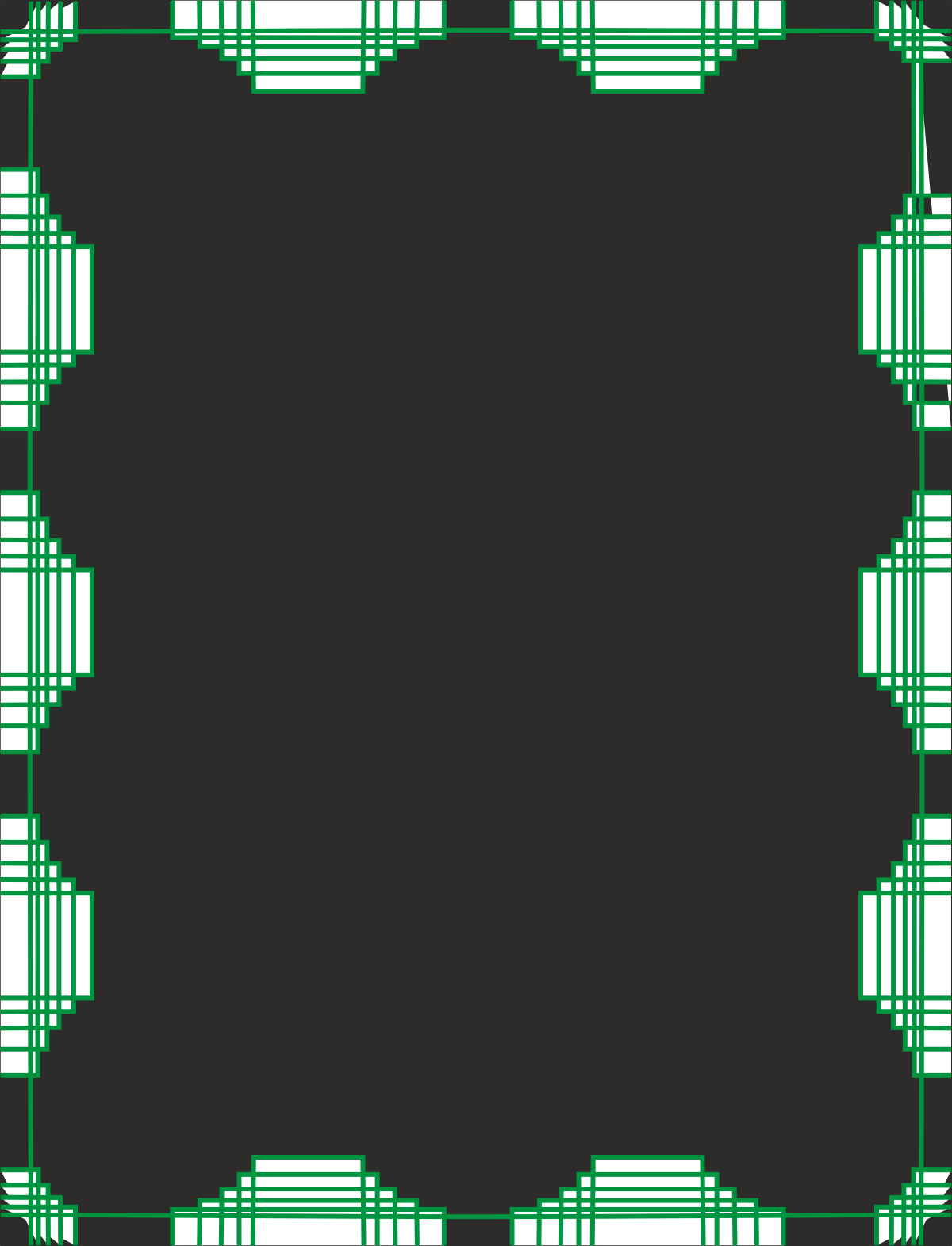 Square Frame with Patterned Borders Clipart for Creative Designs