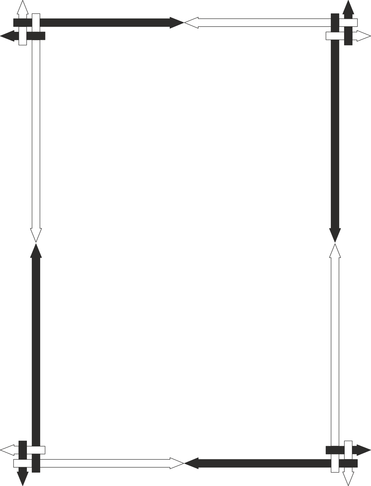 a square with arrows pointing up to the center clip art png transparent Borders and Frames Clipart - Square with Upward Arrows Design
