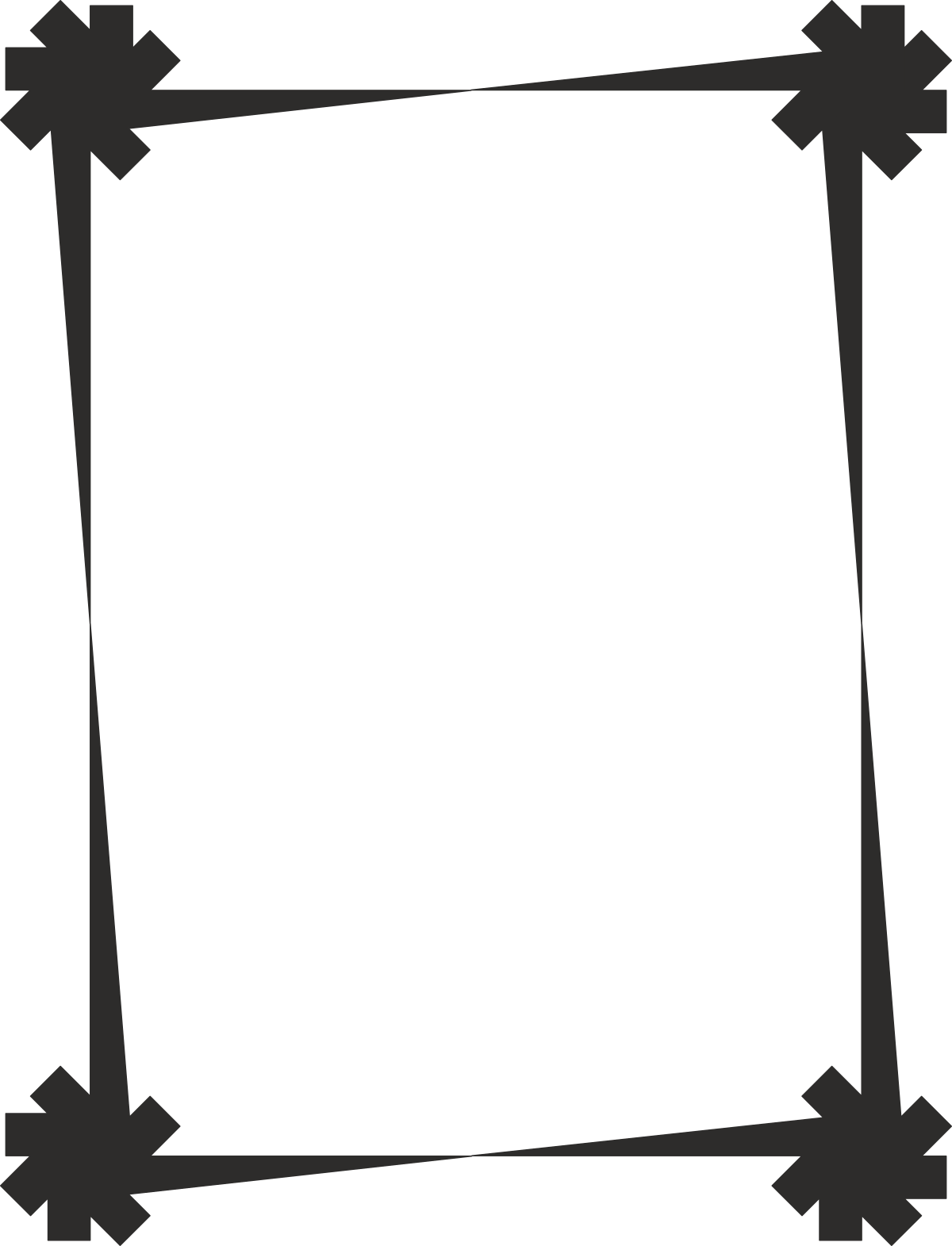 Decorative Square Frame with Arrows Clipart for Borders and Frames
