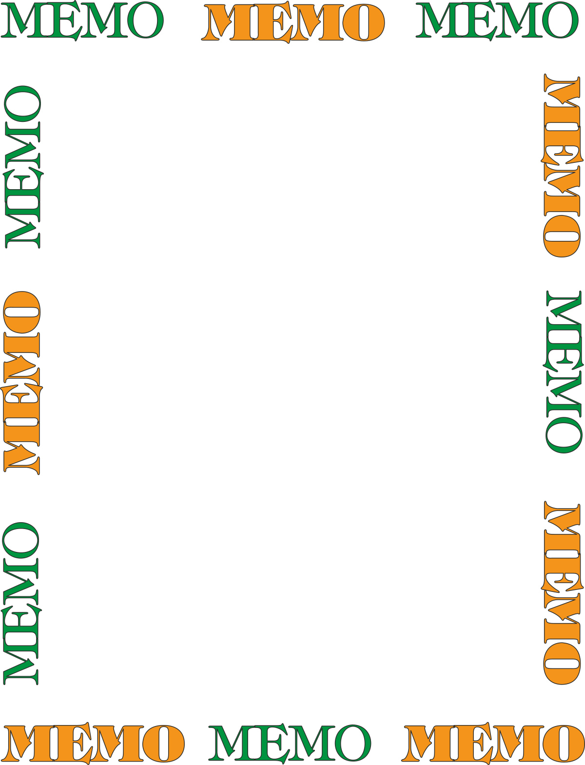 Creative Business Borders Clipart: Memo Frame Design