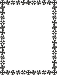 Black and White Triangles Border Frame Clipart - Elegant Design for Creative Projects