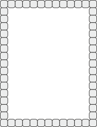 Square Frames with White Squares on Black Background - Elegant Borders Clipart