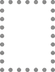 Borders and Frames: Black and White Circular Square Clipart Design