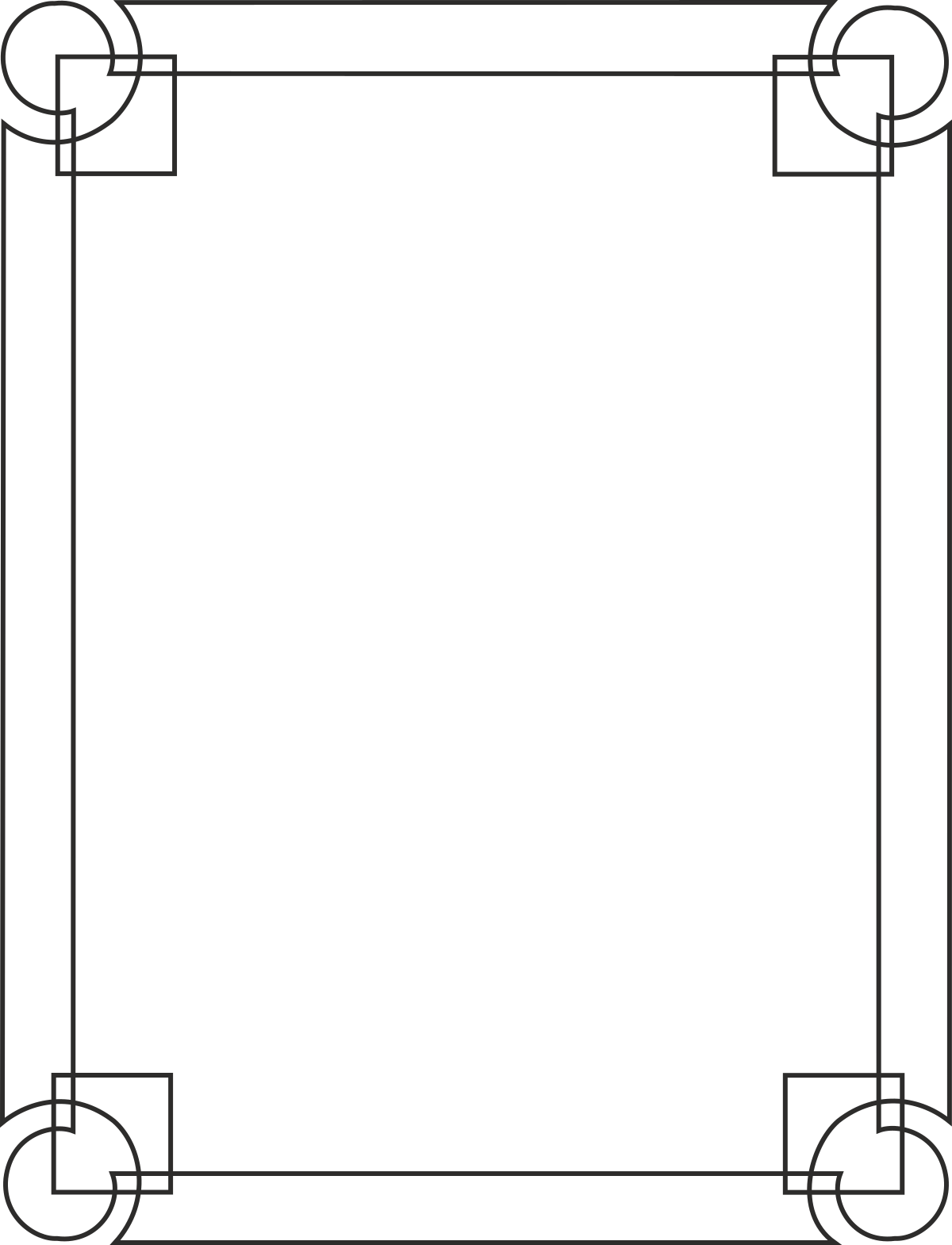 a black and white frame with a square shape clip art png transparent Elegant Black and White Square Frame Clipart for Versatile Borders