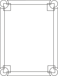 Elegant Black and White Square Frame Clipart for Versatile Borders