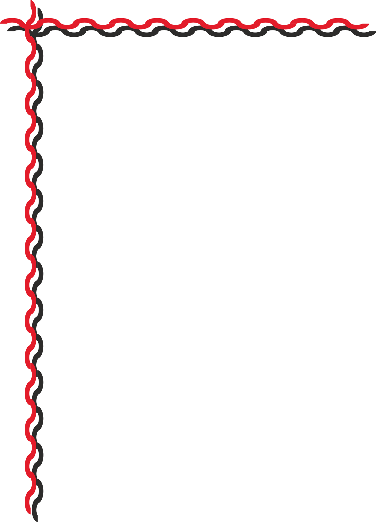 Borders and Corners Clipart - Stylish Red and Black Frame Design