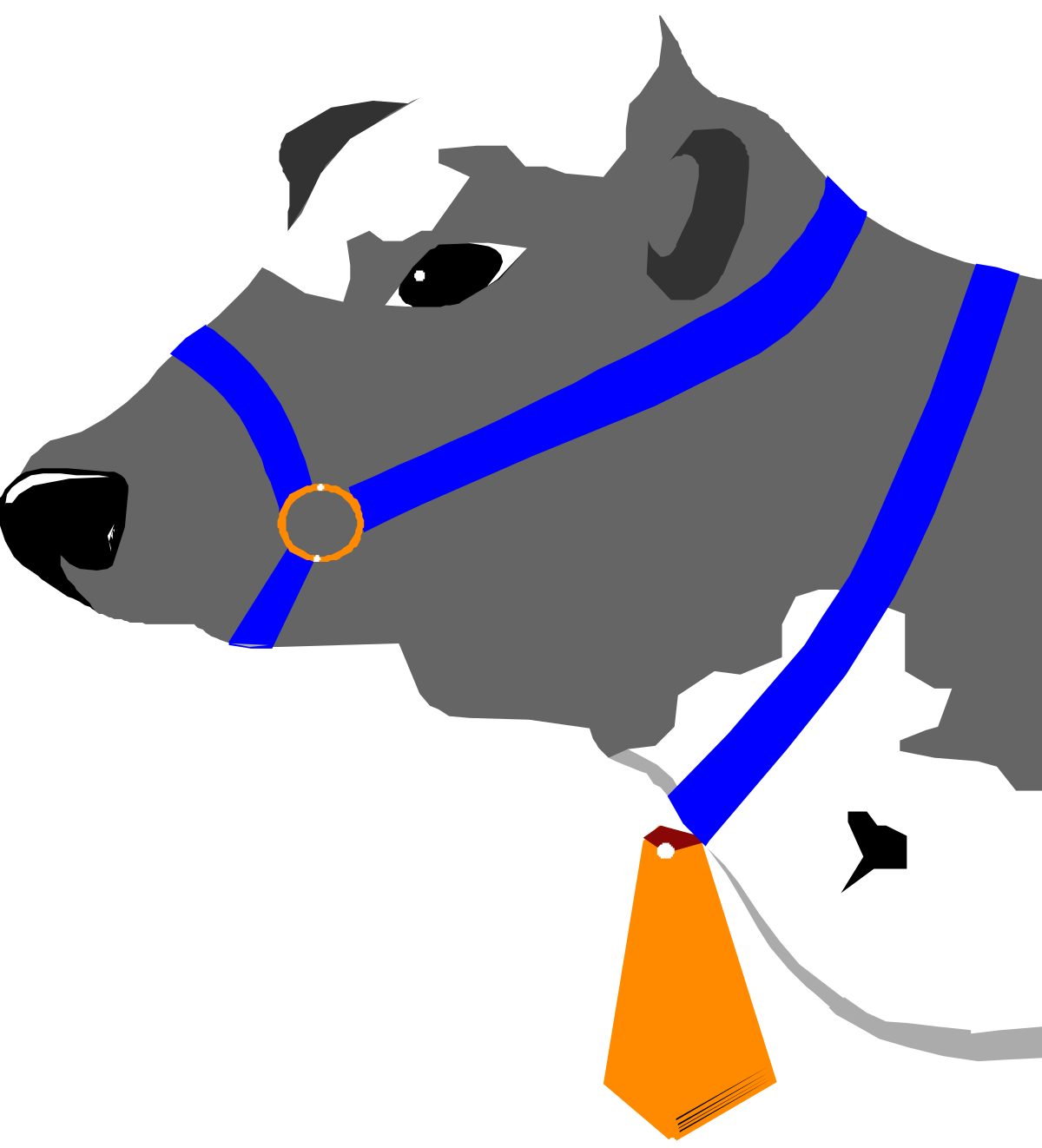 Cow in a Tie Clipart  Fun and Quirky Farm Animal Graphics