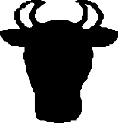 Black and White Silhouette of a Bearded Man - Versatile Clipart for All Projects