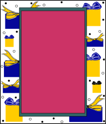 Colorful Patterns Square Frame Clipart for Holiday Celebrations