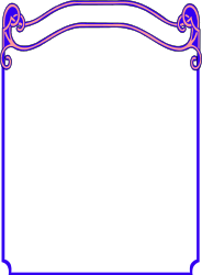 Purple Frame Clipart with Scroll - Elegant Border Design