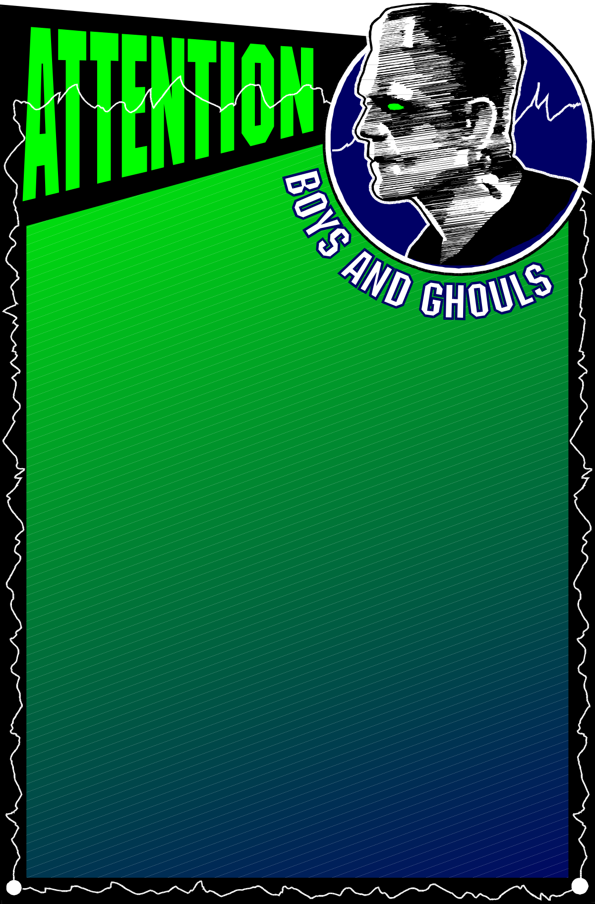 BORDERS, HOLIDAY VIBES - Colorful Green and Blue Background Clipart for Festive Designs