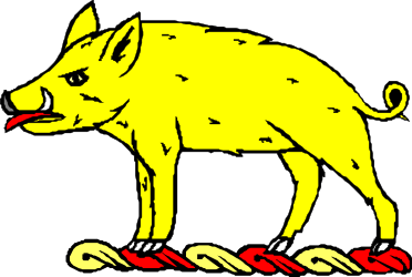 Yellow Pig with Red Nose - Fun Clipart for Creative Projects