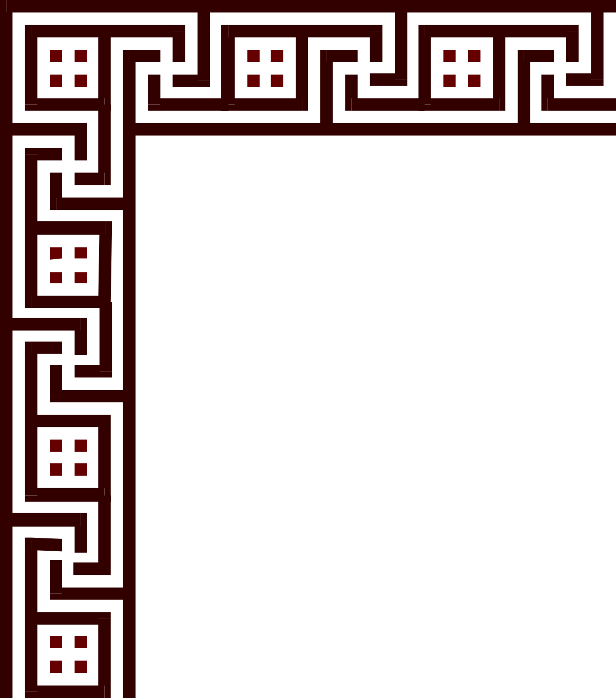 Black Square Frame with White Border - Elegant Clipart Design
