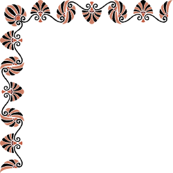 Elegant Rose Border Clipart on Black Background - Perfect for Invitations and Decorations