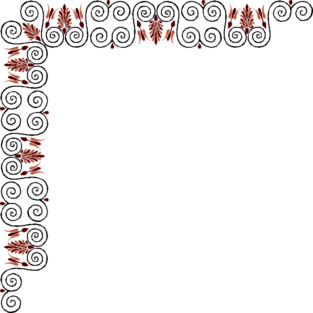 a black background with red leaves clip art png transparent Black Background with Red Leaves Clipart - Elegant Borders and Corners Design