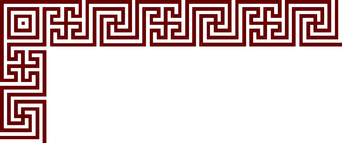 Striking Red and Black Logo Clipart with Borders and Corners