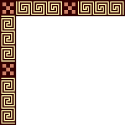Greek Pattern Square Frame Clipart - Elegant Borders & Corners