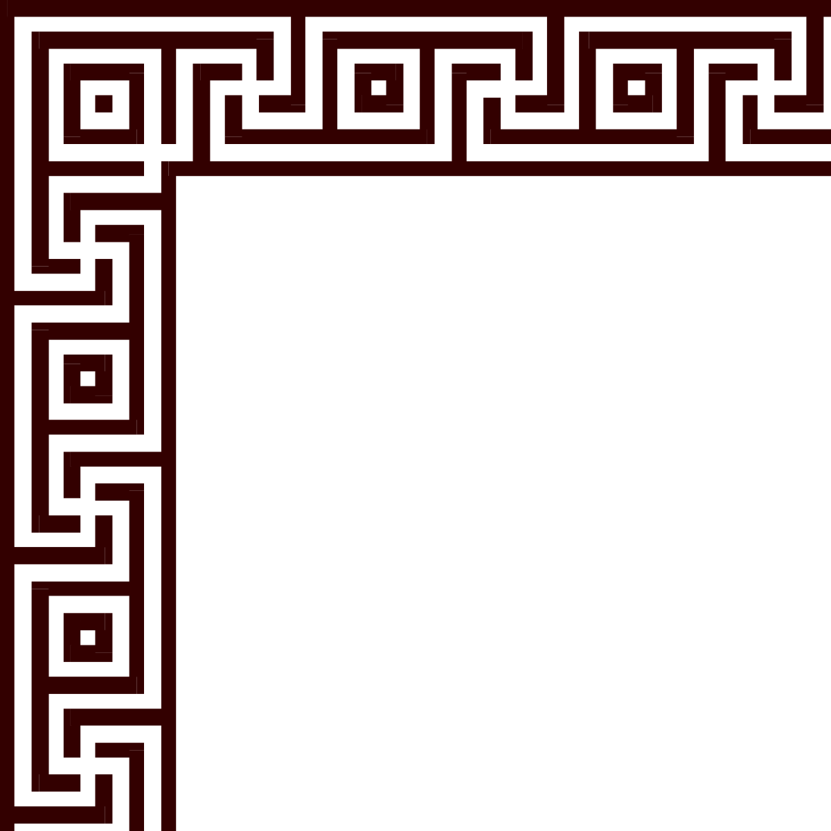 Black and White Greek Border Clipart - Elegant Corners and Borders Design
