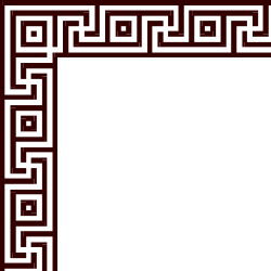 Black and White Greek Border Clipart - Elegant Corners and Borders Design