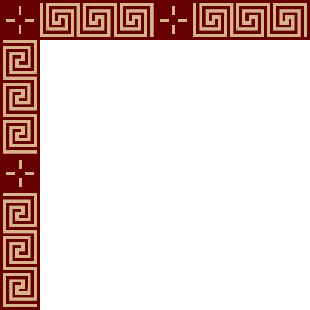 Red and White Decorative Frame Clipart - Perfect for Borders and Corners