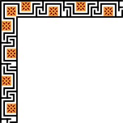 Borders and Corners Clipart: Square Designs with Four Squares
