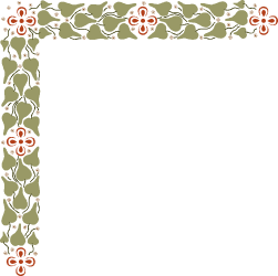Floral Pattern Square Frame Clipart - Elegant Borders and Corners Design