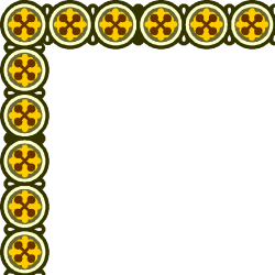 Yellow Flower Pattern Square Frame Clipart for Elegant Designs