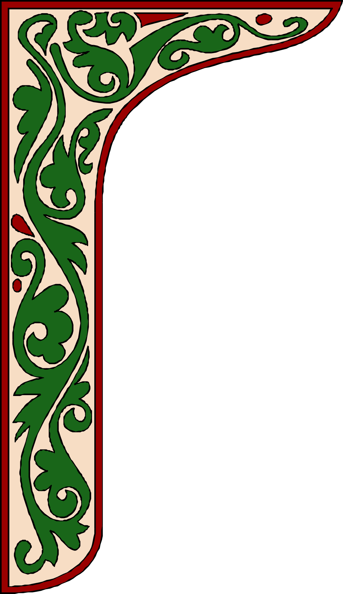 a letter p with a green and red design clip art png transparent Stylish Green and Red Letter P Clipart with Decorative Borders and Corners