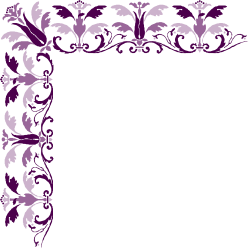 Purple and White Floral Frame Clipart - Elegant Borders and Corners Design