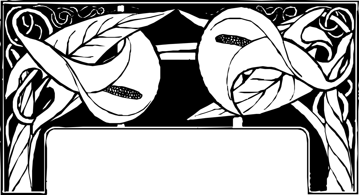 Black and White Rose Clipart - Elegant Floral Borders for Creative Projects