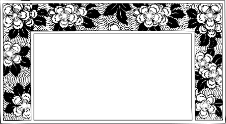 Black and White Floral Frame Clipart - Elegant Border Design