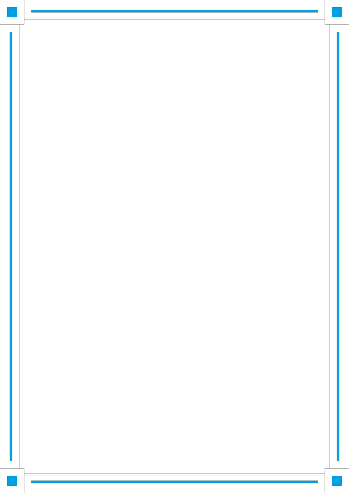 Blue Border Clipart: Elegant Blank Paper Design for Creative Projects
