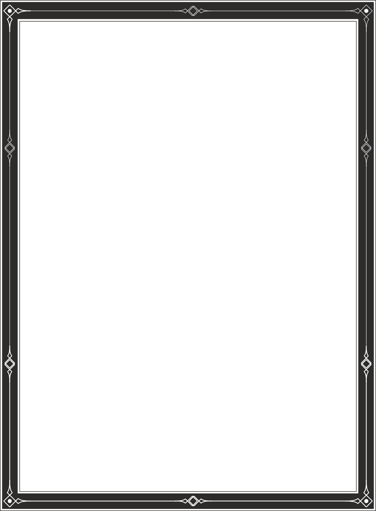 Black and White Tablet Icon Clipart - Versatile Border Design