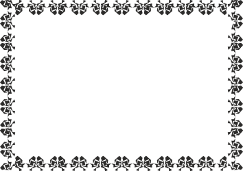 Black and White Floral Pattern Frame Clipart for Elegant Borders