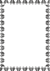 Elegant Floral Border Clipart - Black and White Frame for Creative Designs