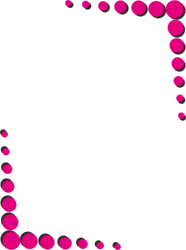Pink and Black Dotted Border Clipart for Stylish Designs