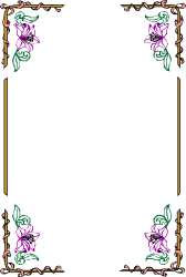Elegant Borders with Purple Flowers and Gold Frame for Bridal Clipart