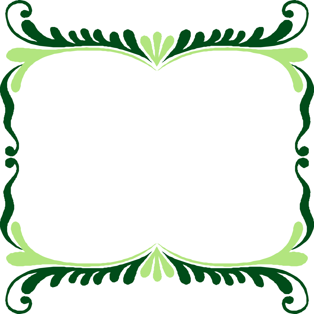 a green frame with a floral pattern clip art png transparent Green Floral Pattern Frame Clipart for Elegant Borders