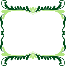 Green Floral Pattern Frame Clipart for Elegant Borders