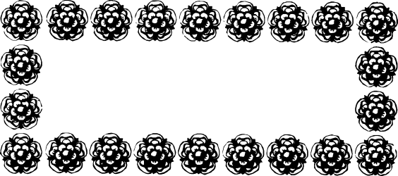 Stylish Black and White Frame with Plant Patterns - Perfect for Clipart Projects