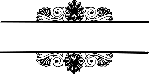 Black and White Floral Design Clipart - Elegant Borders for Your Projects