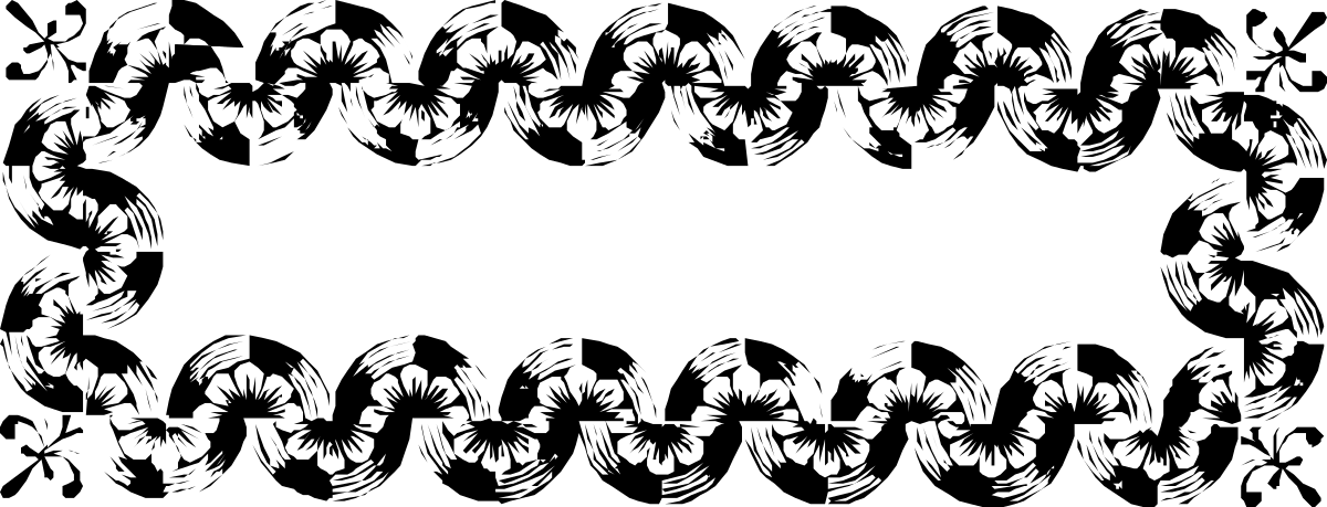 Black and White Butterfly Frame Clipart - Elegant Decorative Borders