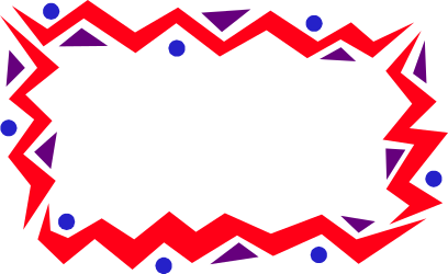 Red and Blue Frame Clipart with Black Background - Stylish Borders