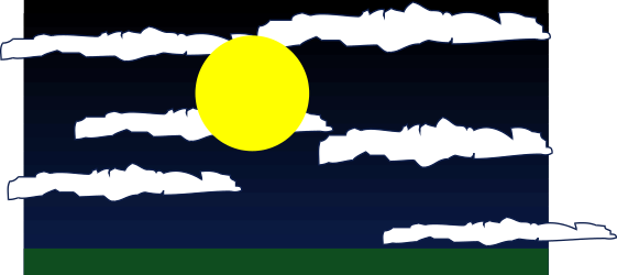 Yellow Sun Shining in the Sky Clipart - Bright and Cheerful Borders