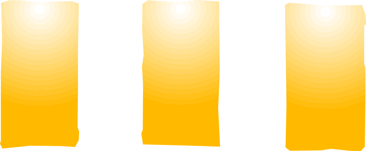 Three Yellow Candles with One Lit on Top - Vibrant Clipart for Celebrations